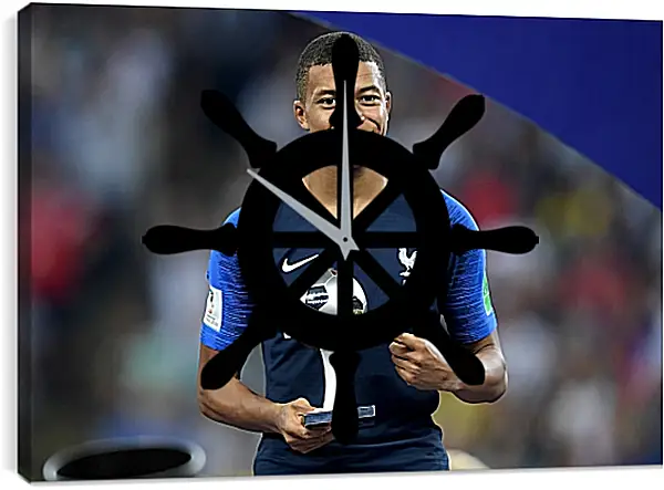Часы картина - Килиан Мбаппе. Kylian Mbappé Часы картина - Килиан Мбаппе. Kylian Mbappé
