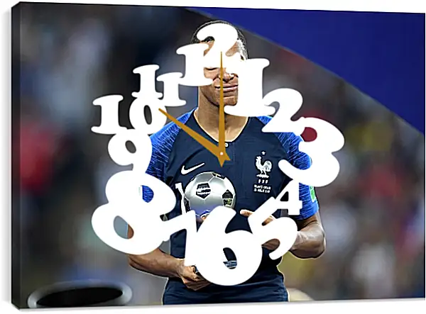 Часы картина - Килиан Мбаппе. Kylian Mbappé Часы картина - Килиан Мбаппе. Kylian Mbappé
