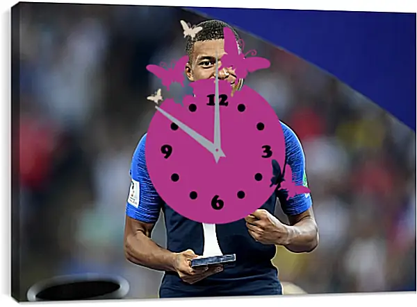 Часы картина - Килиан Мбаппе. Kylian Mbappé Часы картина - Килиан Мбаппе. Kylian Mbappé