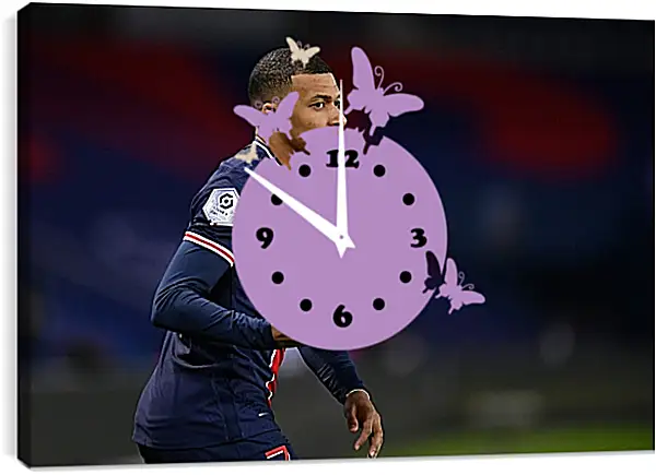 Часы картина - Килиан Мбаппе. Kylian Mbappé Часы картина - Килиан Мбаппе. Kylian Mbappé