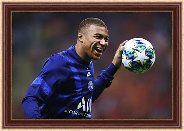 Картина в раме - Килиан Мбаппе. Kylian Mbappé Картина в раме - Килиан Мбаппе. Kylian Mbappé