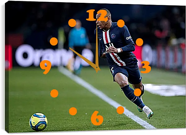 Часы картина - Килиан Мбаппе. Kylian Mbappé Часы картина - Килиан Мбаппе. Kylian Mbappé