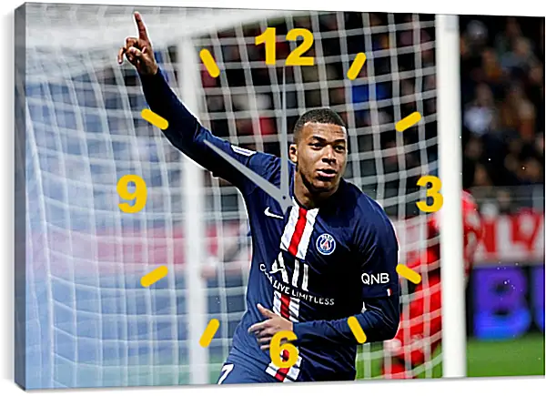 Часы картина - Килиан Мбаппе. Kylian Mbappé Часы картина - Килиан Мбаппе. Kylian Mbappé
