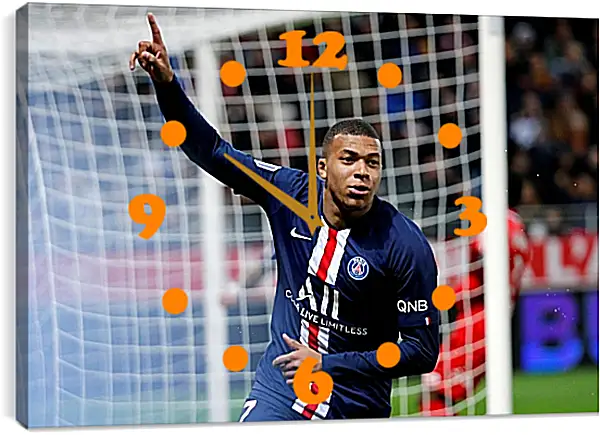 Часы картина - Килиан Мбаппе. Kylian Mbappé Часы картина - Килиан Мбаппе. Kylian Mbappé