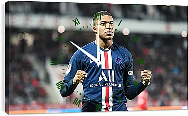 Часы картина - Килиан Мбаппе. Kylian Mbappé Часы картина - Килиан Мбаппе. Kylian Mbappé