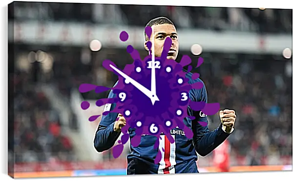 Часы картина - Килиан Мбаппе. Kylian Mbappé Часы картина - Килиан Мбаппе. Kylian Mbappé