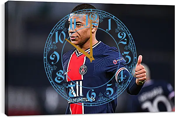 Часы картина - Килиан Мбаппе. Kylian Mbappé Часы картина - Килиан Мбаппе. Kylian Mbappé