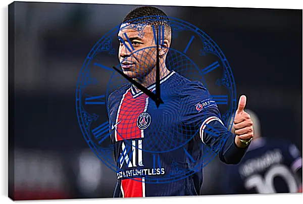 Часы картина - Килиан Мбаппе. Kylian Mbappé Часы картина - Килиан Мбаппе. Kylian Mbappé