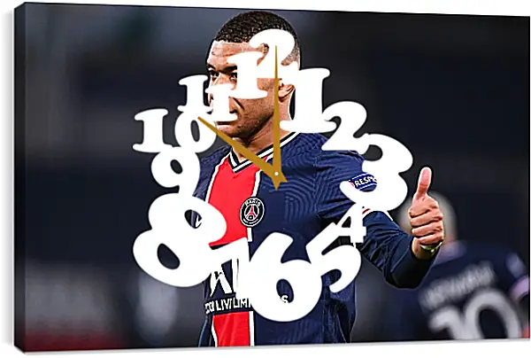 Часы картина - Килиан Мбаппе. Kylian Mbappé Часы картина - Килиан Мбаппе. Kylian Mbappé