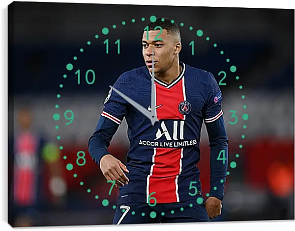 Часы картина - Килиан Мбаппе. Kylian Mbappé Часы картина - Килиан Мбаппе. Kylian Mbappé
