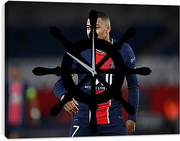 Часы картина - Килиан Мбаппе. Kylian Mbappé Часы картина - Килиан Мбаппе. Kylian Mbappé
