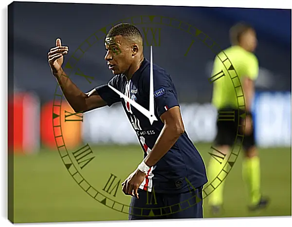 Часы картина - Килиан Мбаппе. Kylian Mbappé Часы картина - Килиан Мбаппе. Kylian Mbappé