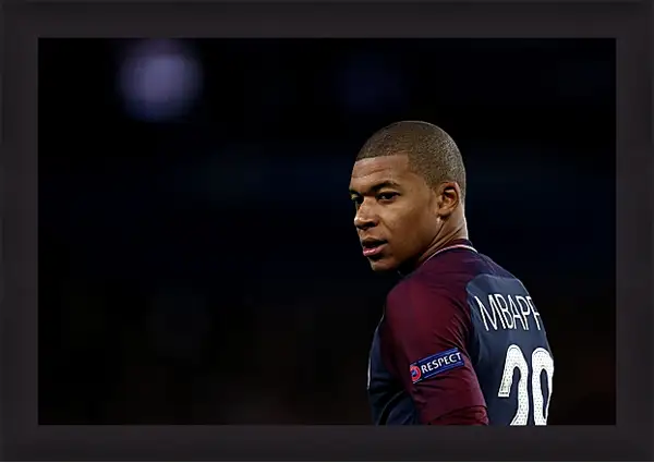 Картина в раме - Килиан Мбаппе. Kylian Mbappé Картина в раме - Килиан Мбаппе. Kylian Mbappé
