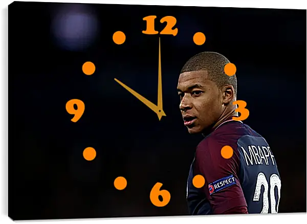 Часы картина - Килиан Мбаппе. Kylian Mbappé Часы картина - Килиан Мбаппе. Kylian Mbappé