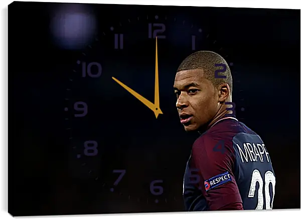 Часы картина - Килиан Мбаппе. Kylian Mbappé Часы картина - Килиан Мбаппе. Kylian Mbappé