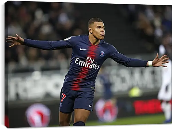 Постер на подрамнике - Килиан Мбаппе. Kylian Mbappé Постер на подрамнике - Килиан Мбаппе. Kylian Mbappé