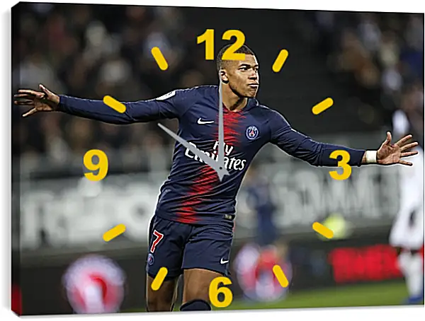 Часы картина - Килиан Мбаппе. Kylian Mbappé Часы картина - Килиан Мбаппе. Kylian Mbappé