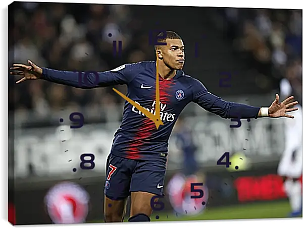 Часы картина - Килиан Мбаппе. Kylian Mbappé Часы картина - Килиан Мбаппе. Kylian Mbappé