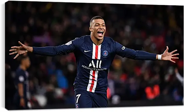 Постер на подрамнике - Килиан Мбаппе. Kylian Mbappé Постер на подрамнике - Килиан Мбаппе. Kylian Mbappé