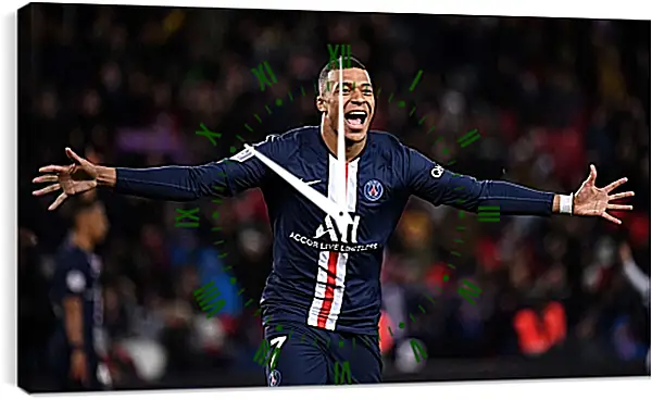 Часы картина - Килиан Мбаппе. Kylian Mbappé Часы картина - Килиан Мбаппе. Kylian Mbappé