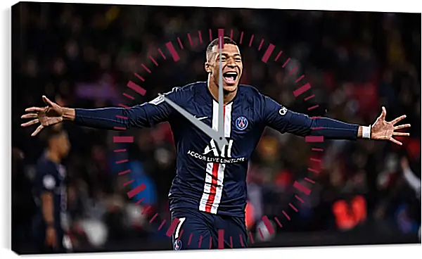 Часы картина - Килиан Мбаппе. Kylian Mbappé Часы картина - Килиан Мбаппе. Kylian Mbappé