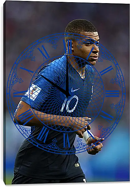 Часы картина - Килиан Мбаппе. Kylian Mbappé Часы картина - Килиан Мбаппе. Kylian Mbappé
