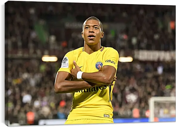 Постер на подрамнике - Килиан Мбаппе. Kylian Mbappé Постер на подрамнике - Килиан Мбаппе. Kylian Mbappé