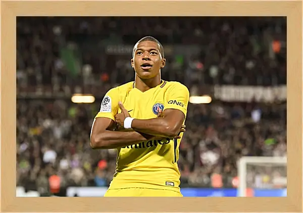 Картина в раме - Килиан Мбаппе. Kylian Mbappé Картина в раме - Килиан Мбаппе. Kylian Mbappé