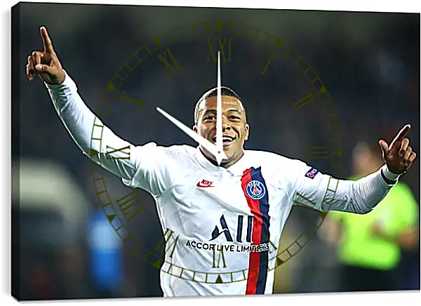 Часы картина - Килиан Мбаппе. Kylian Mbappé Часы картина - Килиан Мбаппе. Kylian Mbappé