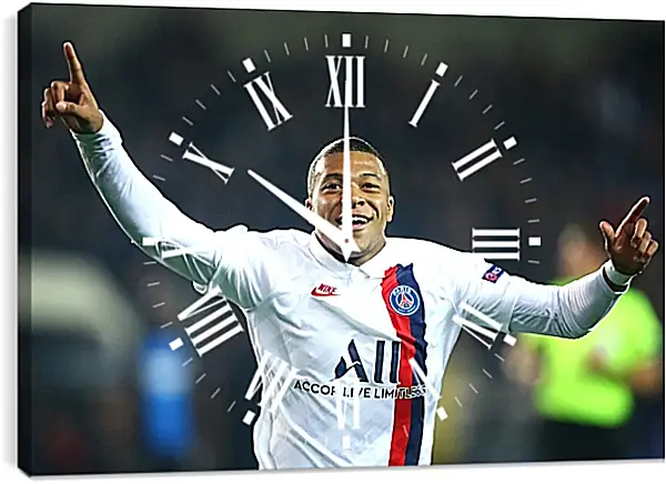 Часы картина - Килиан Мбаппе. Kylian Mbappé Часы картина - Килиан Мбаппе. Kylian Mbappé