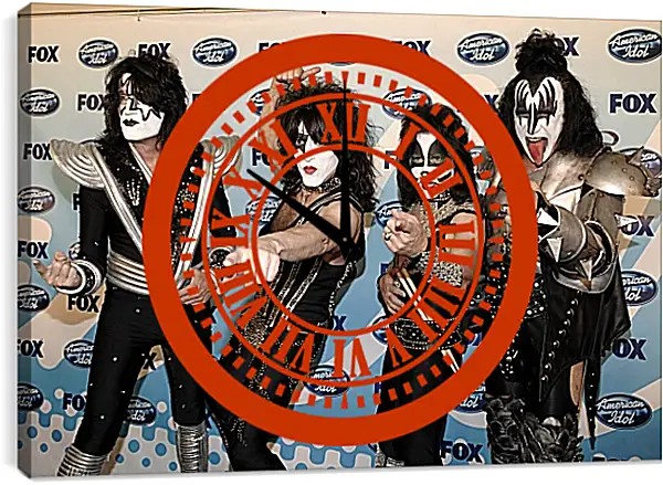 Часы картина - Кисс. Kiss Часы картина - Кисс. Kiss