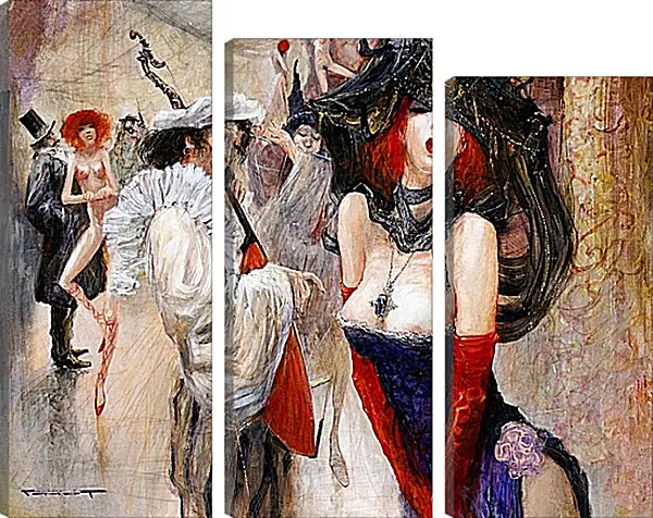 Модульная картина - Рыжие дамы на улице. Эротика Модульная картина - Рыжие дамы на улице. Эротика