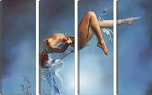 Модульная картина - В брызгах воды. Эротика Модульная картина - В брызгах воды. Эротика