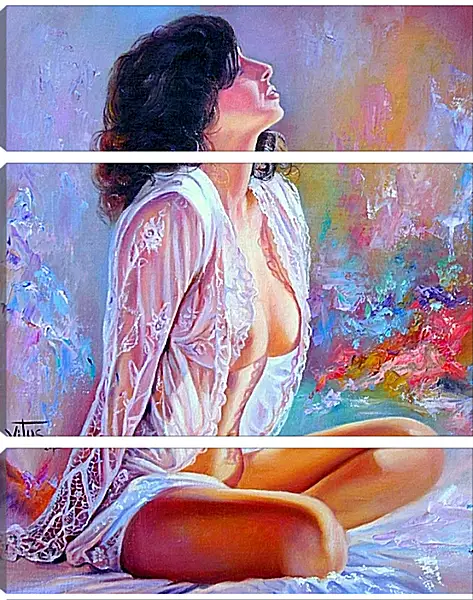 Модульная картина - В ночнушке. Эротика Модульная картина - В ночнушке. Эротика