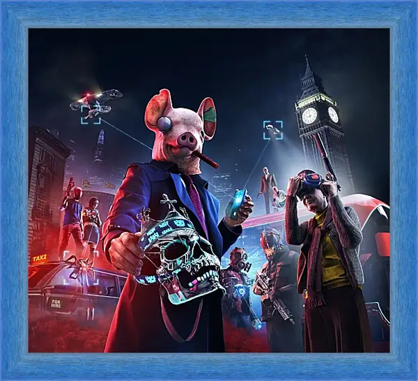 Картина в раме - Watch Dogs Legion Картина в раме - Watch Dogs Legion