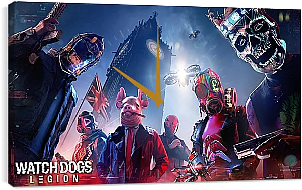 Часы картина - Watch Dogs Legion Часы картина - Watch Dogs Legion