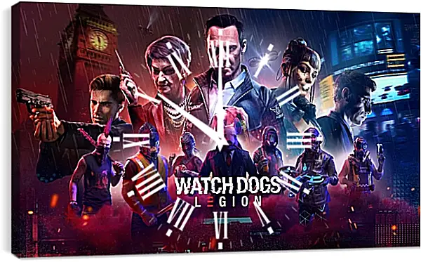 Часы картина - Watch Dogs Legion Часы картина - Watch Dogs Legion