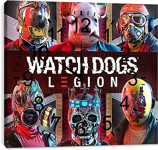 Часы картина - Watch Dogs Legion Часы картина - Watch Dogs Legion