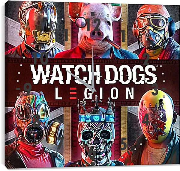 Часы картина - Watch Dogs Legion Часы картина - Watch Dogs Legion