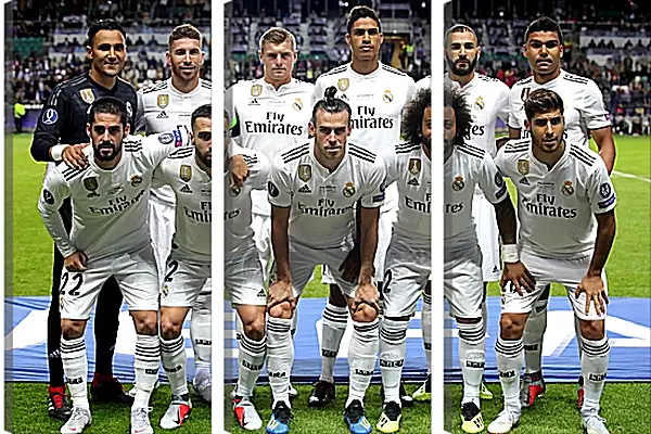 Модульная картина - Фото перед матчем ФК Реал Мадрид. FC Real Madrid Модульная картина - Фото перед матчем ФК Реал Мадрид. FC Real Madrid