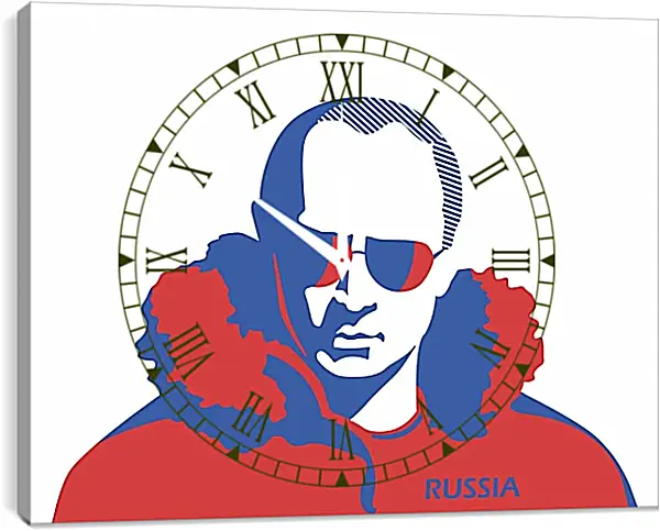 Часы картина - Владимир Владимирович Путин Часы картина - Владимир Владимирович Путин