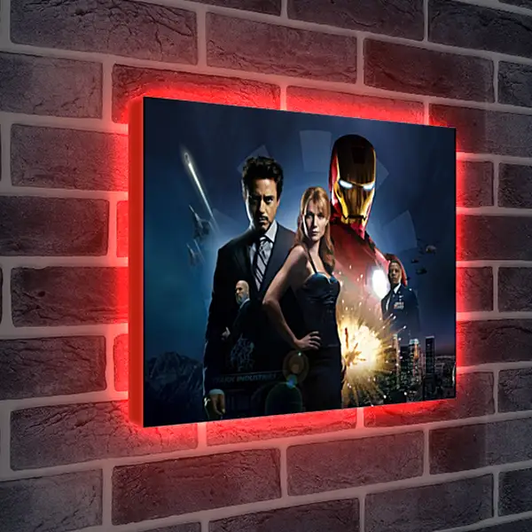 Лайтбокс световая панель - Железный человек. Iron Man Лайтбокс световая панель - Железный человек. Iron Man