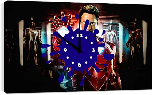 Часы картина - Железный человек. Iron Man Часы картина - Железный человек. Iron Man