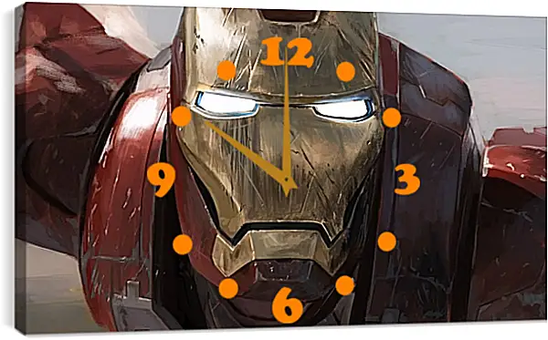 Часы картина - Железный человек. Iron Man Часы картина - Железный человек. Iron Man