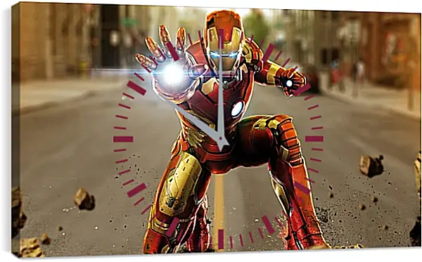 Часы картина - Железный человек. Iron Man Часы картина - Железный человек. Iron Man