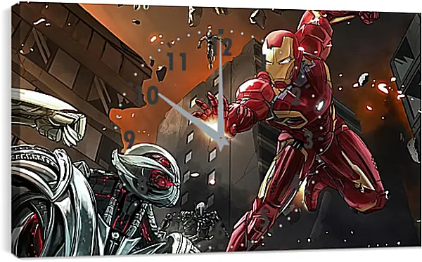 Часы картина - Железный человек. Iron Man Часы картина - Железный человек. Iron Man