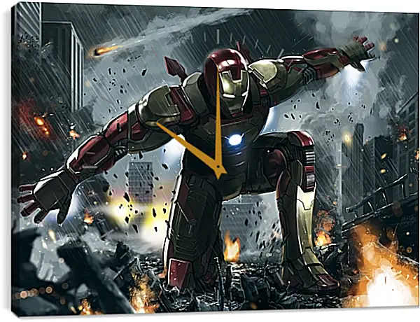 Часы картина - Железный человек. Iron Man Часы картина - Железный человек. Iron Man