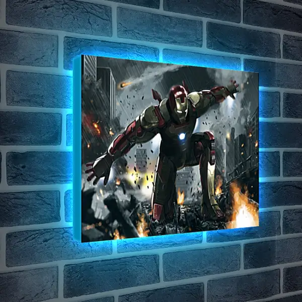 Лайтбокс световая панель - Железный человек. Iron Man Лайтбокс световая панель - Железный человек. Iron Man