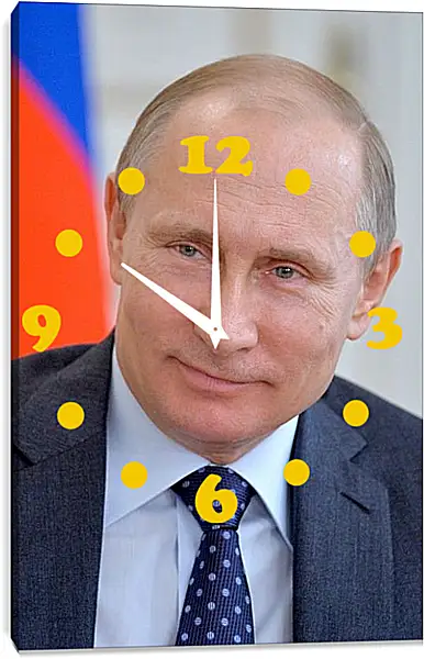 Часы картина - Владимир Владимирович Путин Часы картина - Владимир Владимирович Путин