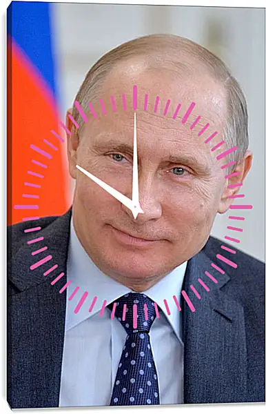 Часы картина - Владимир Владимирович Путин Часы картина - Владимир Владимирович Путин